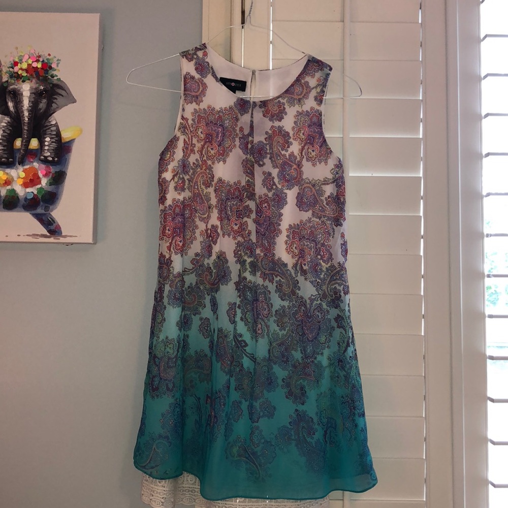 multi colored 2 layer dress